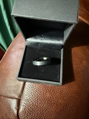 Men's Black Tungsten Ring - Classic Matte Finish